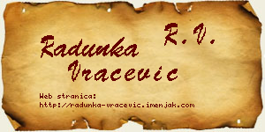 Radunka Vračević vizit kartica